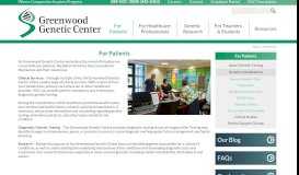 
							         For Patients | Greenwood Genetic Center - The Greenwood Genetic ...								  
							    