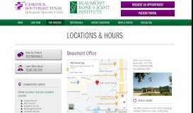 
							         For Patients: Locations & Hours | Beaumont Bone & Joint Institute								  
							    