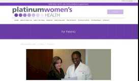 
							         For Patients - Murrieta, CA & Temecula, CA: Platinum Women's Health								  
							    
