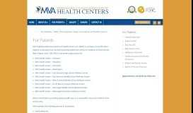 
							         For Patients | MVA | Monongahela Valley Association of Health Centers								  
							    