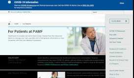 
							         For Patients of PAMF | Sutter Health								  
							    