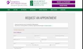 
							         For Patients: Request an Appointment | Beaumont Bone & Joint Institute								  
							    