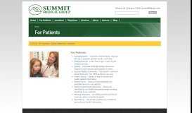 
							         For Patients | Summit Medical Group - Knoxville & East ...								  
							    