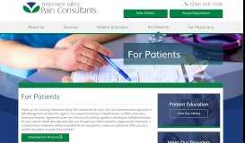 
							         For Patients - Tennessee Valley Pain Consultants								  
							    