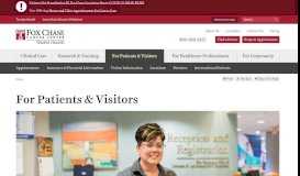 
							         For Patients & Visitors | Fox Chase Cancer Center - Philadelphia, PA								  
							    