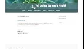 
							         For Patients – Wellspring Women's Health								  
							    