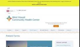 
							         For Patients – West Hawaii Community Health Center								  
							    