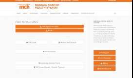 
							         For Physicians | Medical Center Health System								  
							    