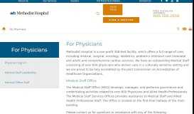 
							         For Physicians | Methodist Hospital of Southern California								  
							    