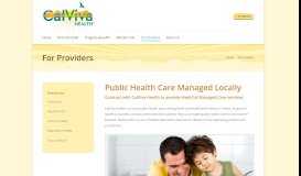 
							         For Providers - CalViva Health								  
							    