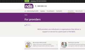 
							         For providers | NDIS								  
							    
