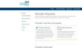 
							         For Providers | Programs | Blue Cross Complete								  
							    