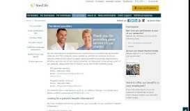 
							         For providers - Sun Life Financial								  
							    