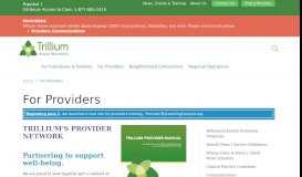 
							         For Providers | Trillium Health Resources								  
							    