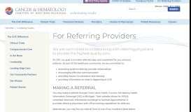 
							         For Referring Providers - CHCWM - Cancer & Hematology Centers of ...								  
							    