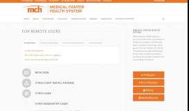 
							         For Remote Users | Medical Center Health System								  
							    