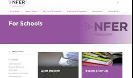 
							         For Schools - NFER								  
							    