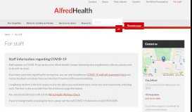 
							         For staff | Alfred Health								  
							    