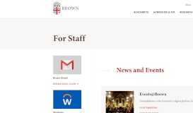 
							         For Staff | Brown University								  
							    