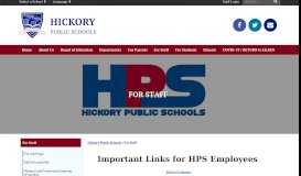 
							         For Staff - Hickory Public Schools								  
							    