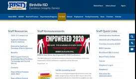 
							         For Staff / Homepage - Birdville ISD								  
							    