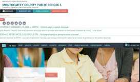 
							         For Staff - Montgomery County Public Schools, Rockville, MD								  
							    