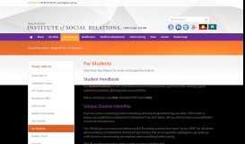 
							         For Students - Australian Institute of Social Relations								  
							    