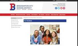 
							         For Students - Binghamton City School District								  
							    