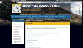 
							         For Students - Bloomfield School District								  
							    