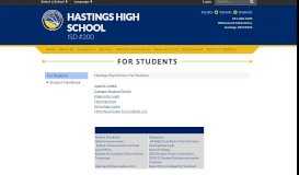 
							         For Students - Hastings High School								  
							    