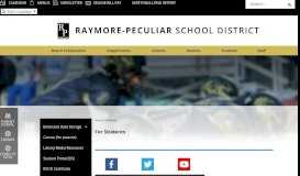 
							         For Students | Raymore-Peculiar SD - Official Website								  
							    