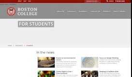 
							         For Students - Resources - Boston College								  
							    