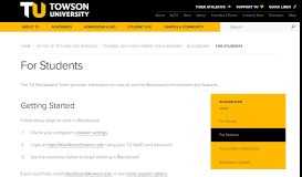 
							         For Students | Towson University								  
							    