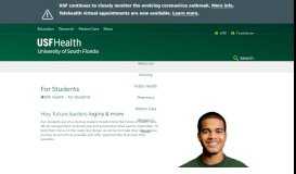 
							         For Students | USF Health								  
							    