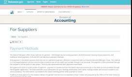 
							         For Suppliers - Division of Accounting - State of Delaware								  
							    