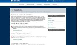 
							         For Suppliers - Princess Cruises								  
							    
