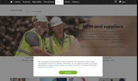 
							         For suppliers | UPM.COM								  
							    