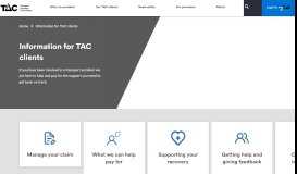 
							         For TAC clients - TAC - Transport Accident Commission								  
							    