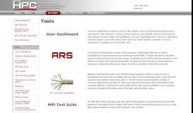 
							         For Users - Tools - HPC Centers								  
							    