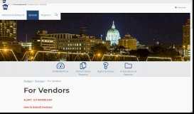 
							         For Vendors - Office of the Budget - PA.gov								  
							    