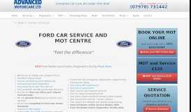 
							         Ford MOT Service and Diagnostics Centre Manchester / Bolton / Bury ...								  
							    