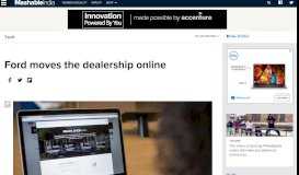 
							         Ford moves the dealership online - Mashable								  
							    