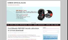 
							         Ford/Mazda FMPC001 incode calculator V1.5 Free download ...								  
							    