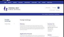 
							         Foreign Exchange / Foreign Exchange - Federal Way Public Schools								  
							    
