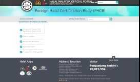 
							         Foreign Halal Certification Body (FHCB) - Halal Malaysian Portal								  
							    