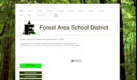 
							         Forest Area School District | Prepare to Excel!								  
							    