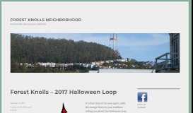 
							         Forest Knolls – 2017 Halloween Loop | FOREST KNOLLS								  
							    