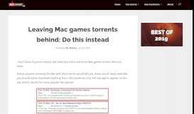 
							         Forget about Mac games torrents: Do This Instead | Mac Gamer HQ								  
							    