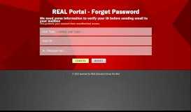 
							         Forget Password? - REAL Portal								  
							    