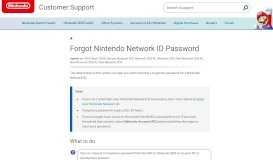 
							         Forgot Nintendo Network ID Password - Nintendo Support								  
							    